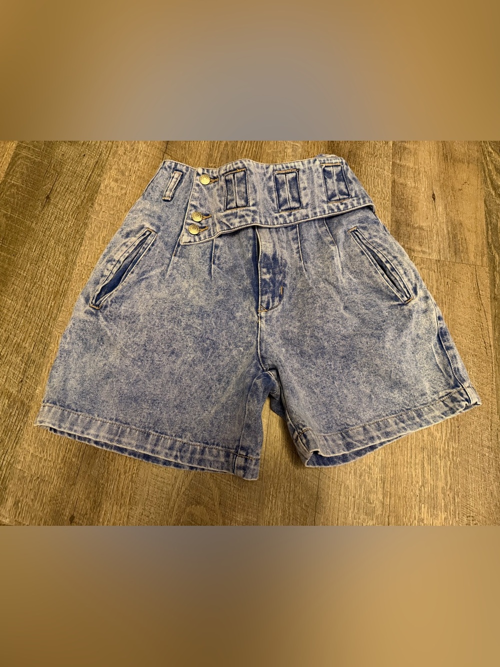 Vintage 90s Chazzz by Charles Ghailian Acid Wash Shorts High Waist EUC